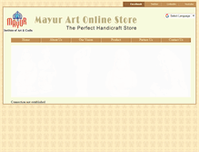 Tablet Screenshot of mayurarts.com
